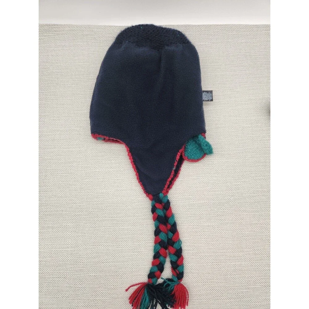 Andes Gifts Girls Dragon Knit Hat Acrylic Alpaca Winter Snow Fleece Lined